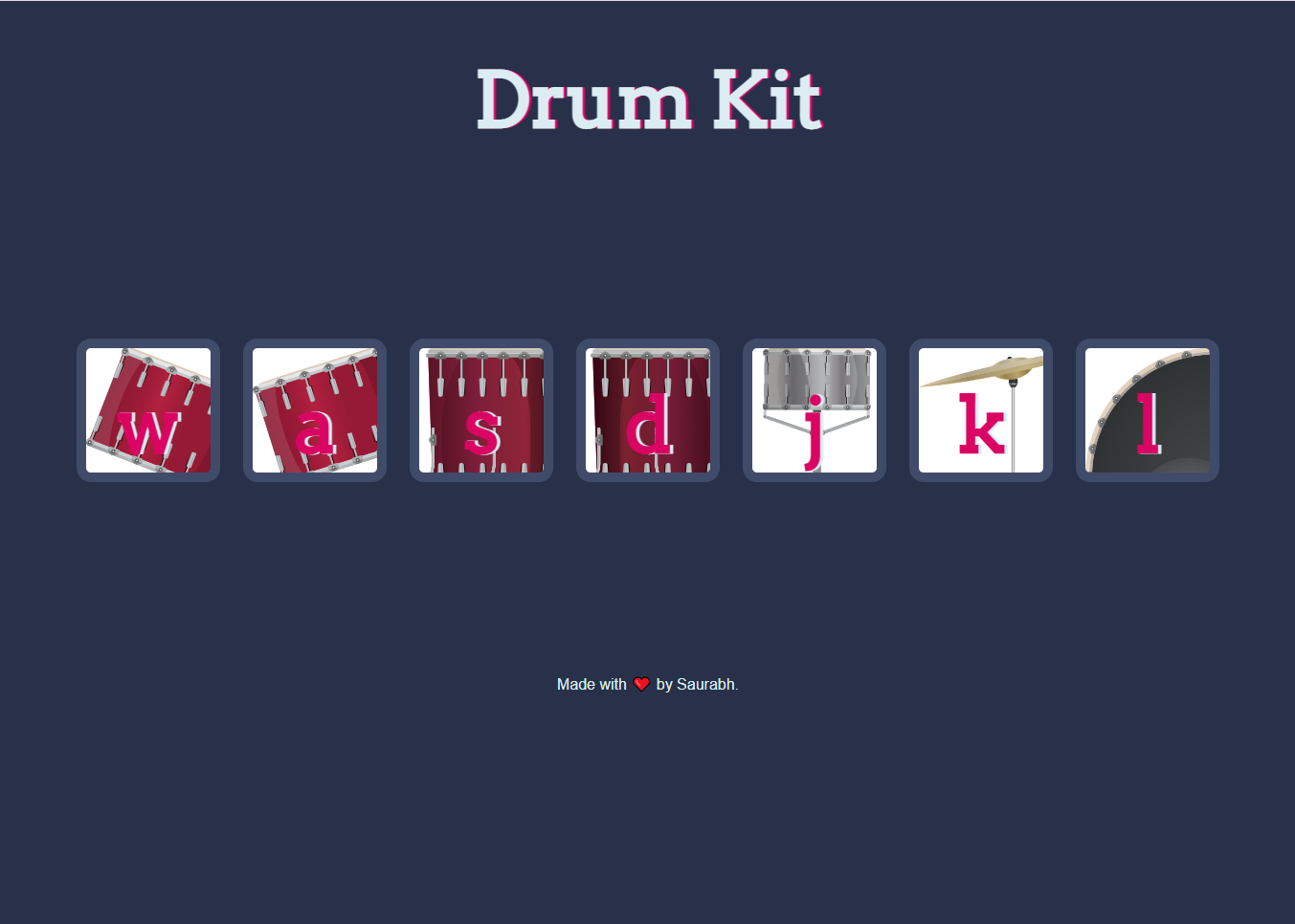 Drum Kit Web App Front End